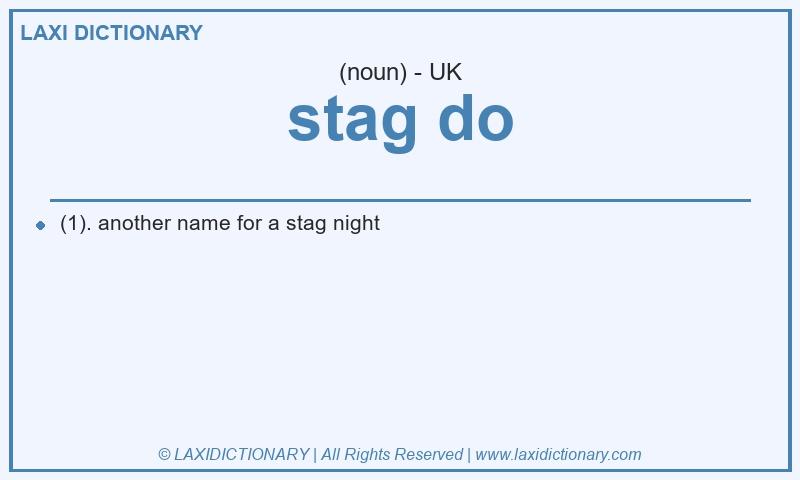 Definition stag do in British English