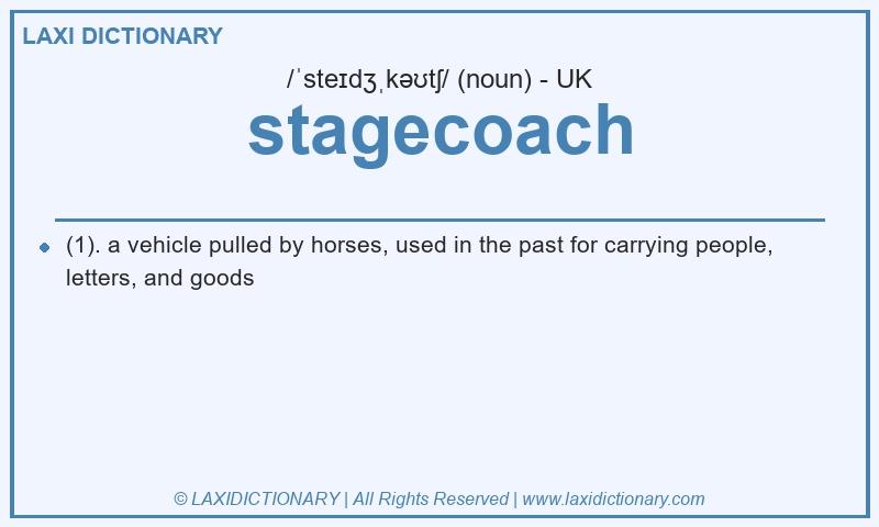 Definition stagecoach in British English