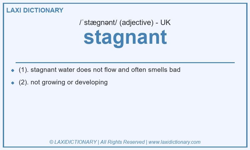 Definition stagnant in British English