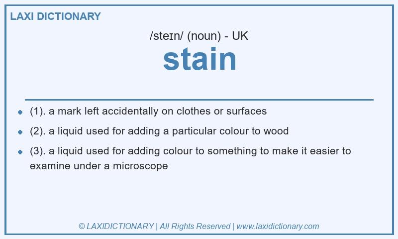 Definition stain in British English