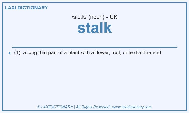 Definition stalk in British English