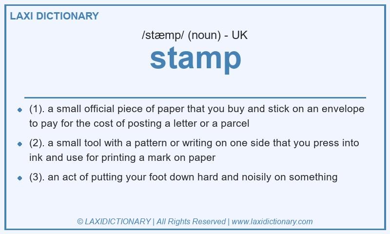 Definition stamp in British English