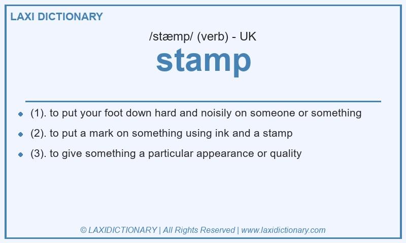 Definition stamp in British English