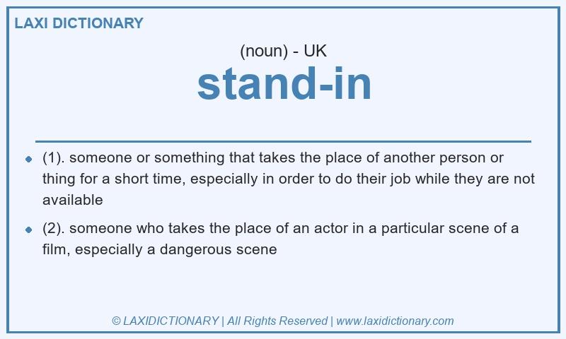 Definition stand-in in British English