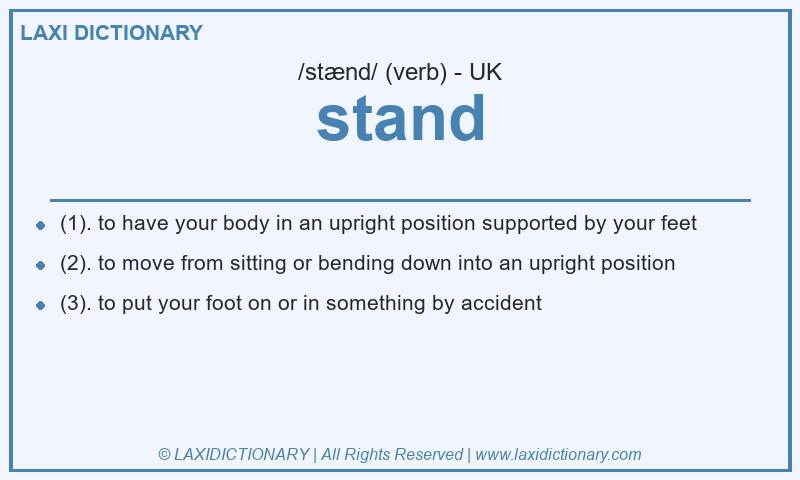 Definition stand in British English