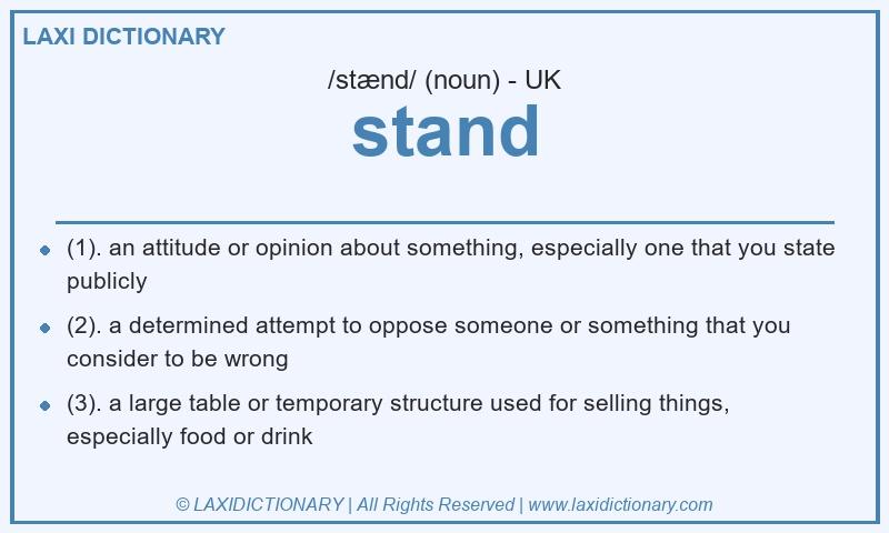 Definition stand in British English