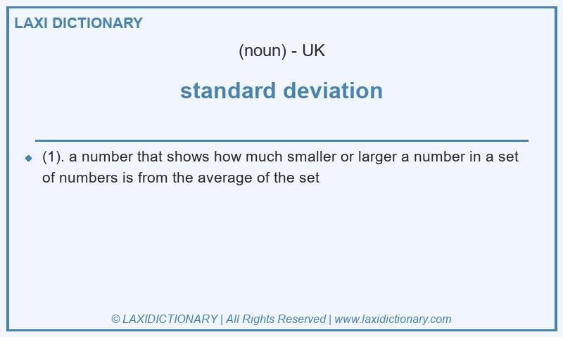 Definition standard deviation in British English