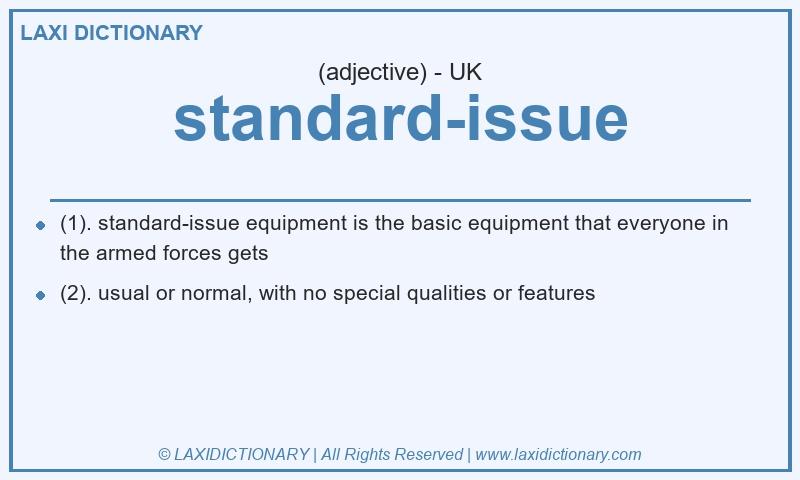 Definition standard-issue in British English