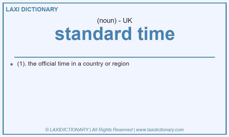 Definition standard time in British English