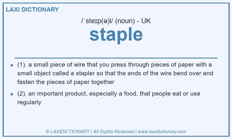 Definition staple in British English