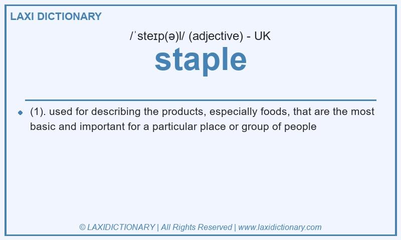 Definition staple in British English