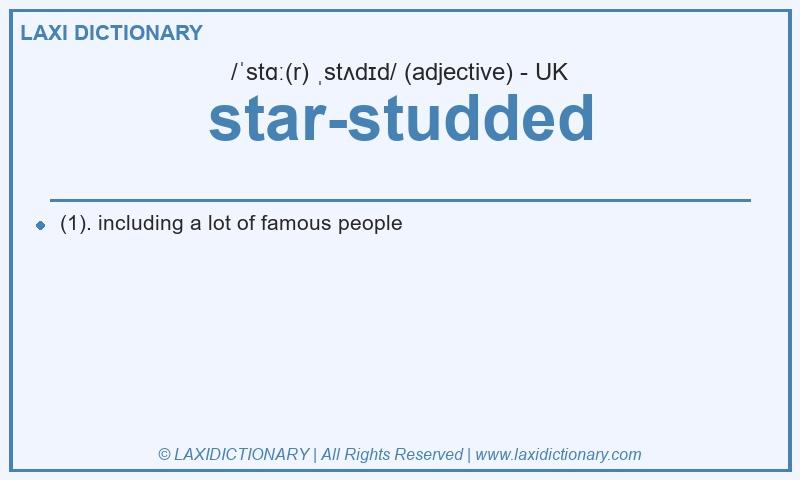 Definition star-studded in British English