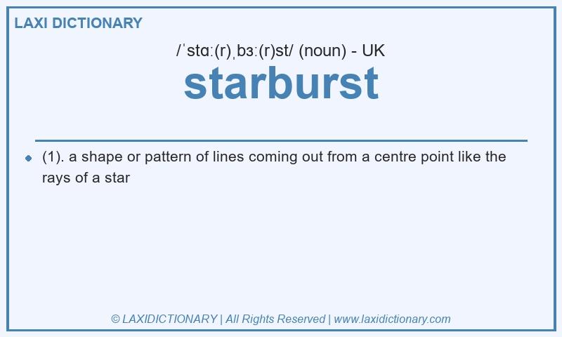 Definition starburst in British English