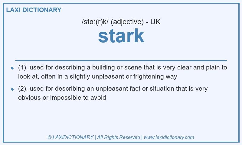 Definition stark in British English