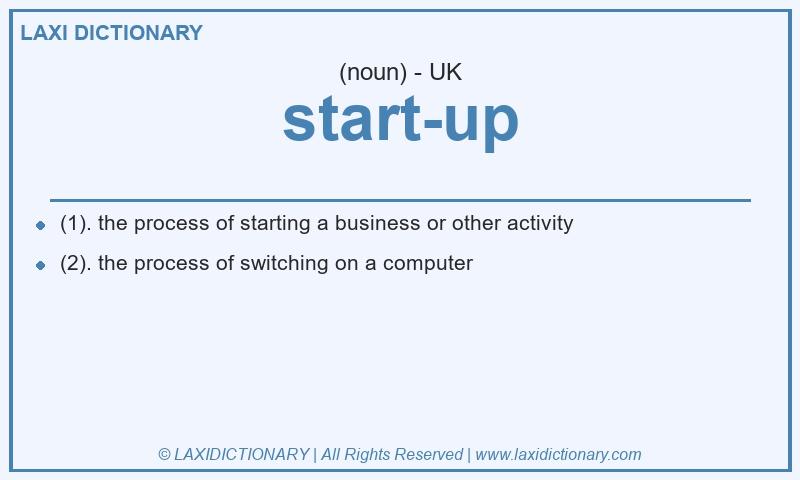 Definition start-up in British English
