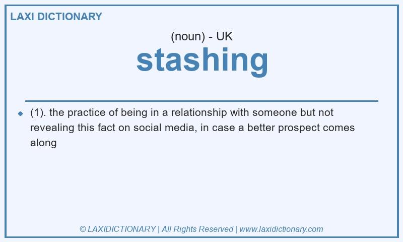 Definition stashing in British English