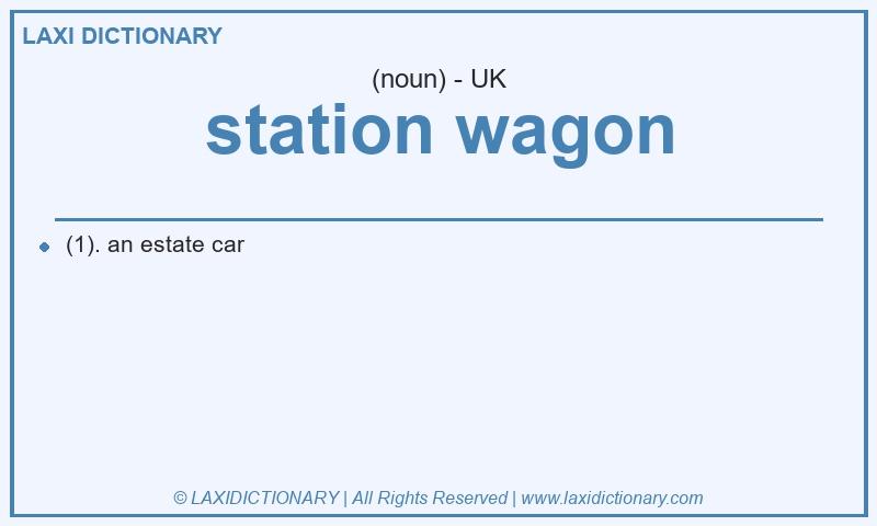 Definition station wagon in British English