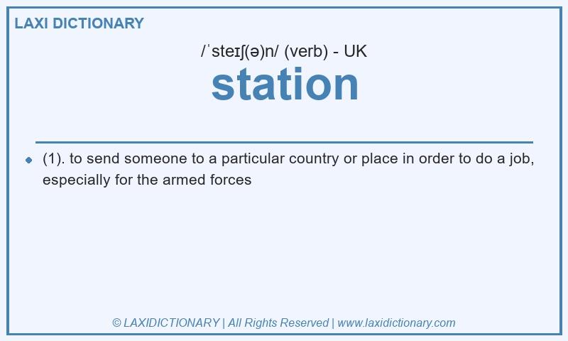 Definition station in British English