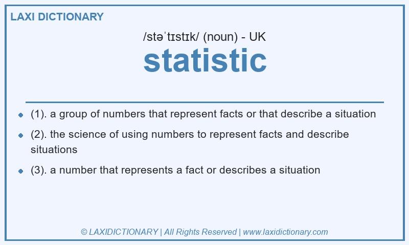 Definition statistic in British English