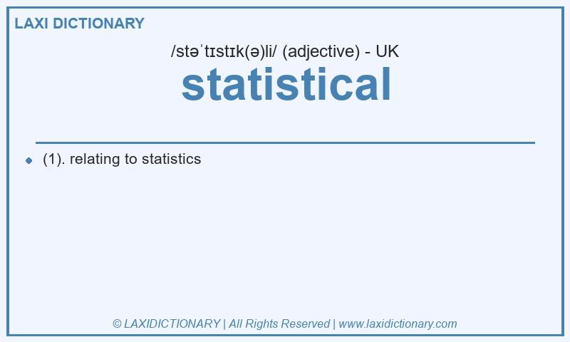 Definition statistical in British English