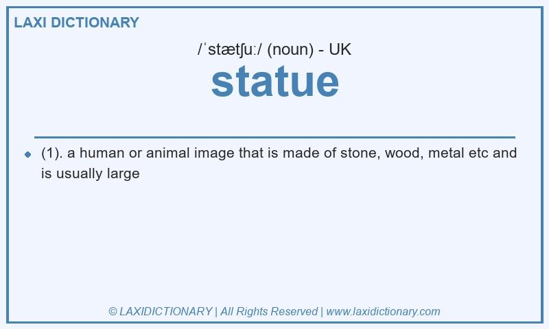 Definition statue in British English