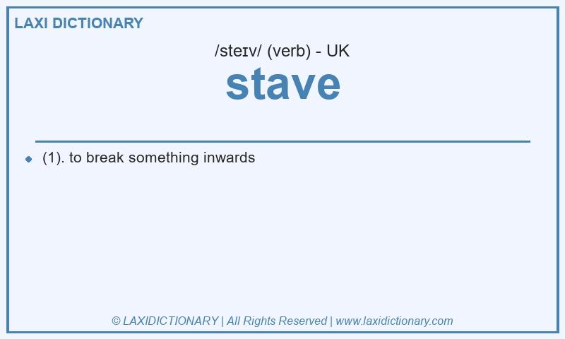 Definition stave in British English