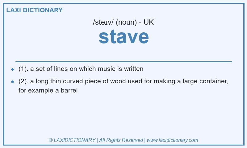 Definition stave in British English