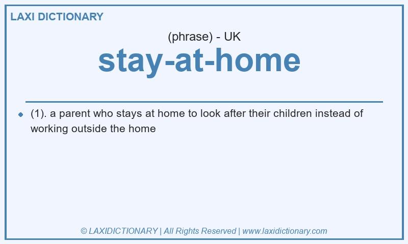 Definition stay-at-home in British English