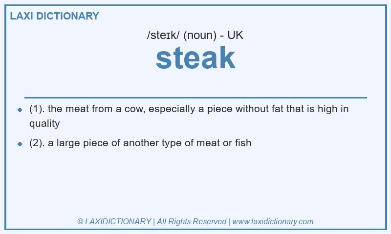 Definition steak in British English