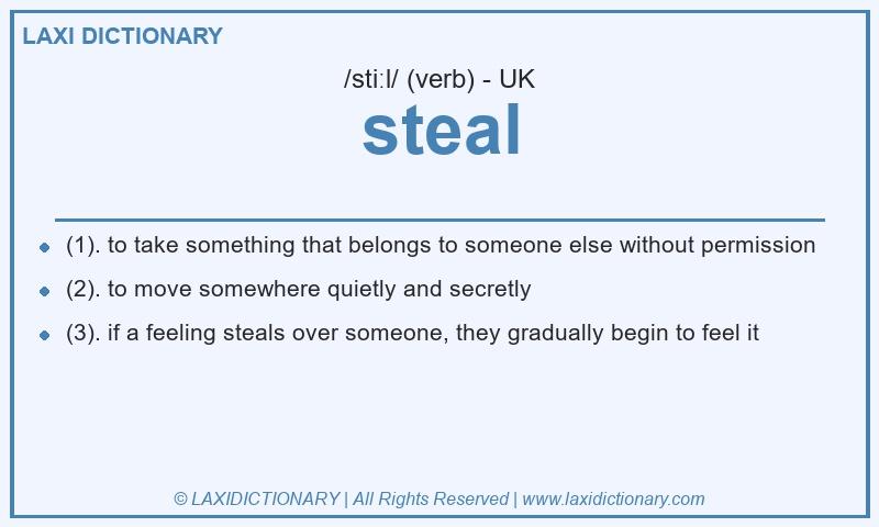 Definition steal in British English
