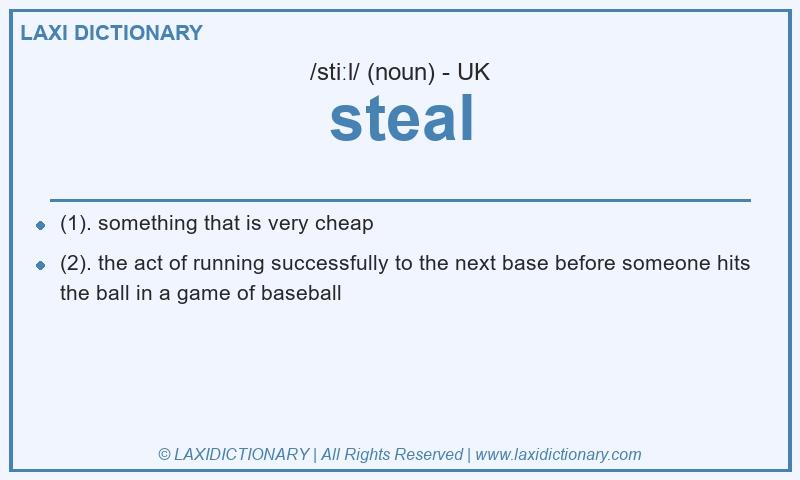 Definition steal in British English