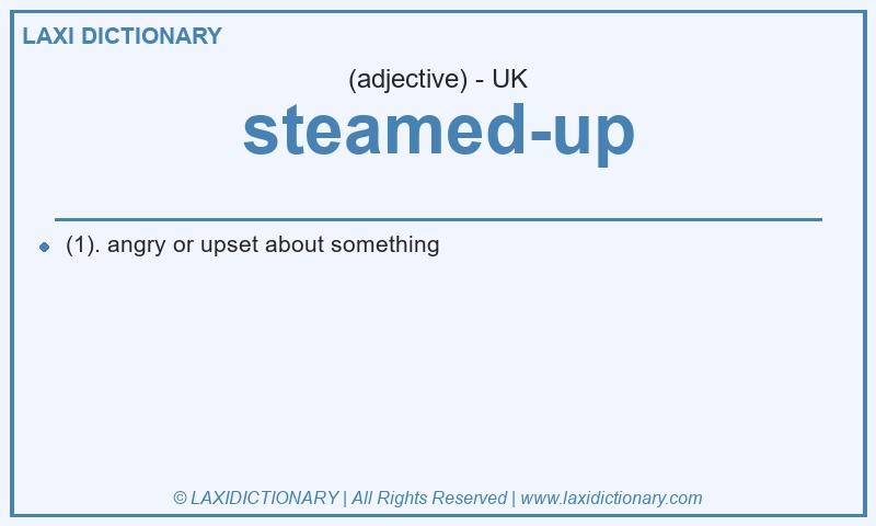 Definition steamed-up in British English