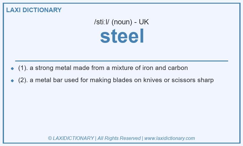 Definition steel in British English