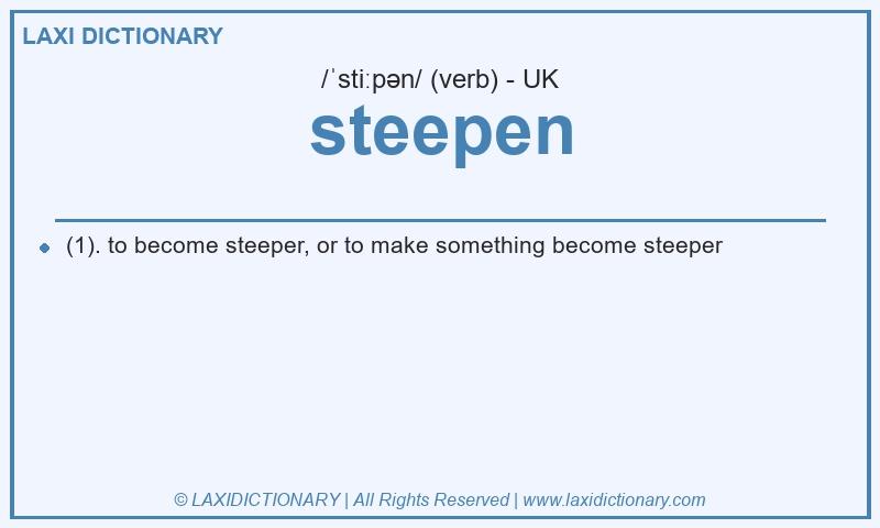 Definition steepen in British English