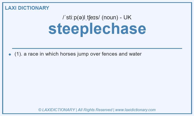 Definition steeplechase in British English