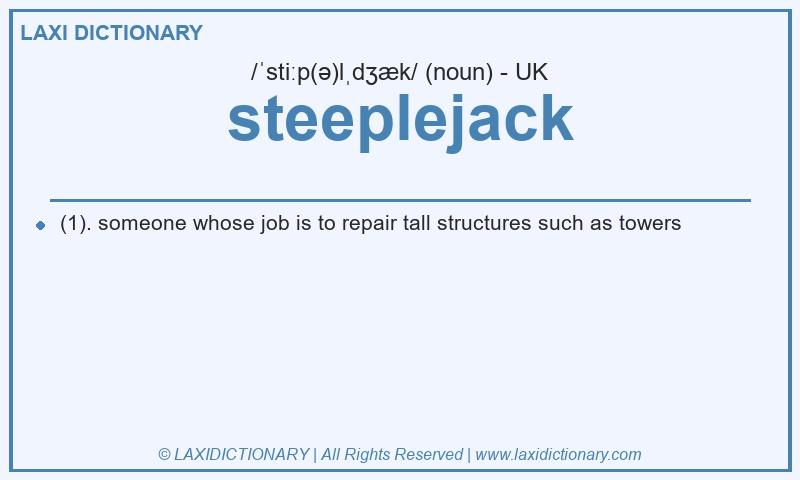 Definition steeplejack in British English