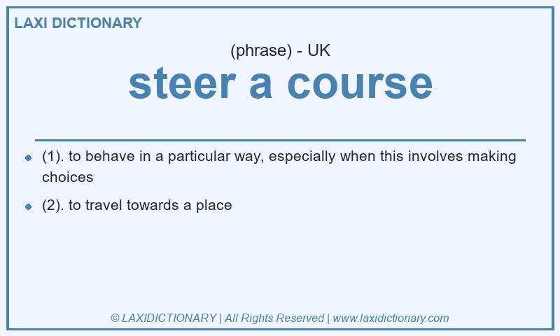 Definition steer a course in British English