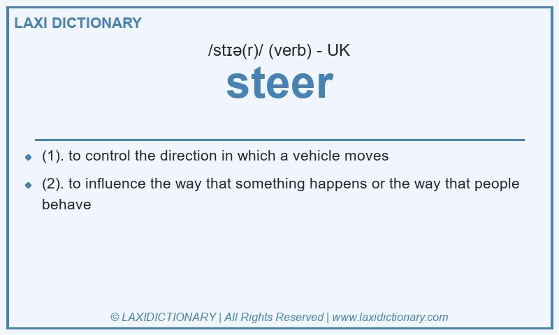 Definition steer in British English