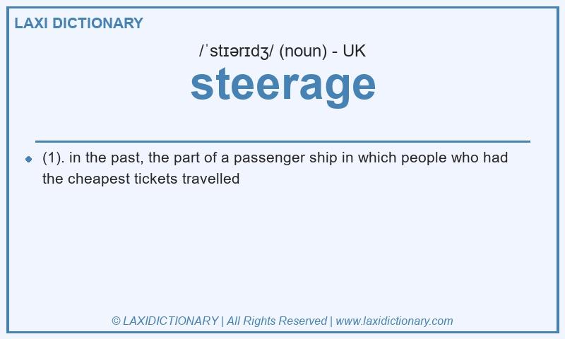 Definition steerage in British English