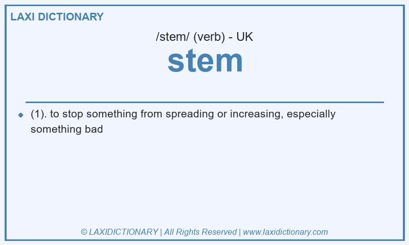 Definition stem in British English