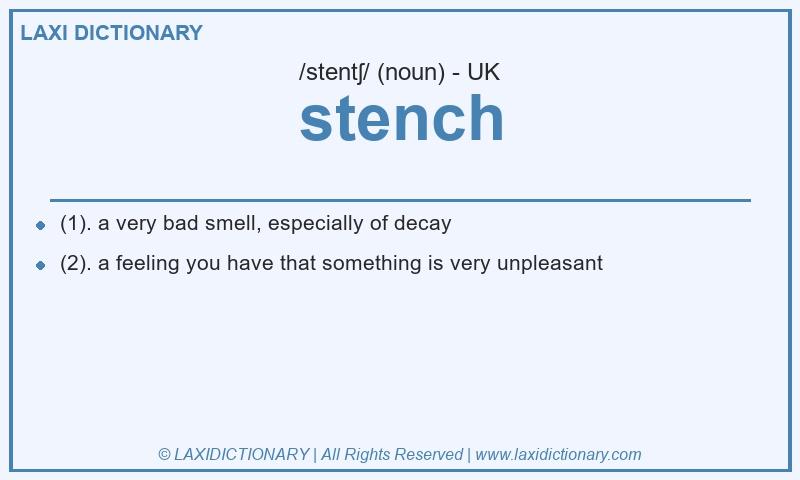 Definition stench in British English