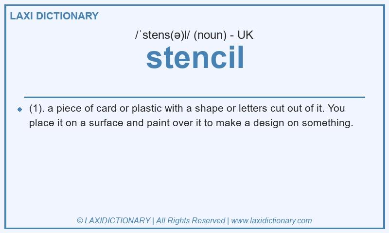 Definition stencil in British English