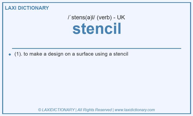Definition stencil in British English
