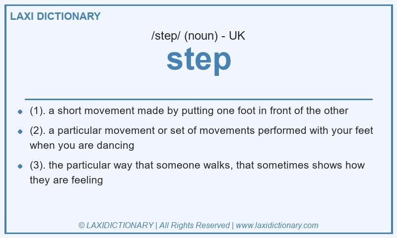 Definition step in British English