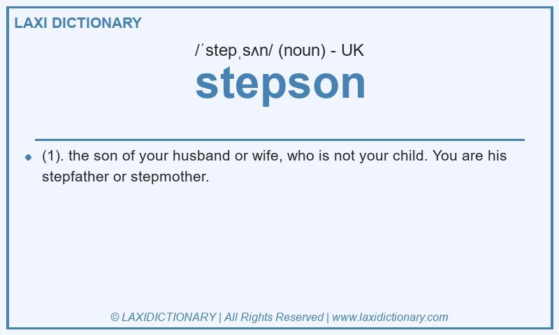 Definition stepson in British English