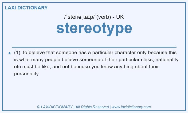 Definition stereotype in British English