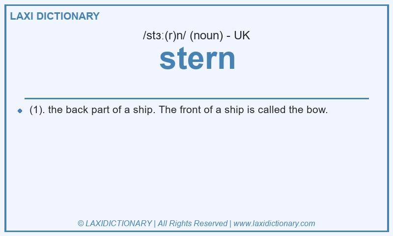 Definition stern in British English