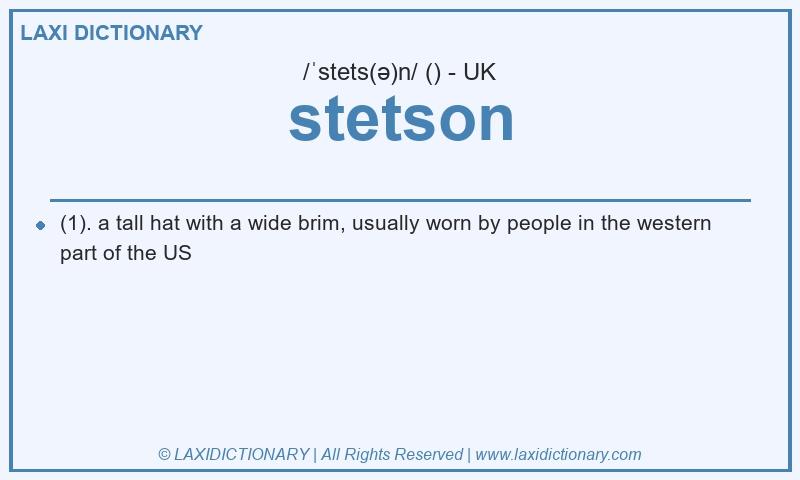 Definition stetson in British English