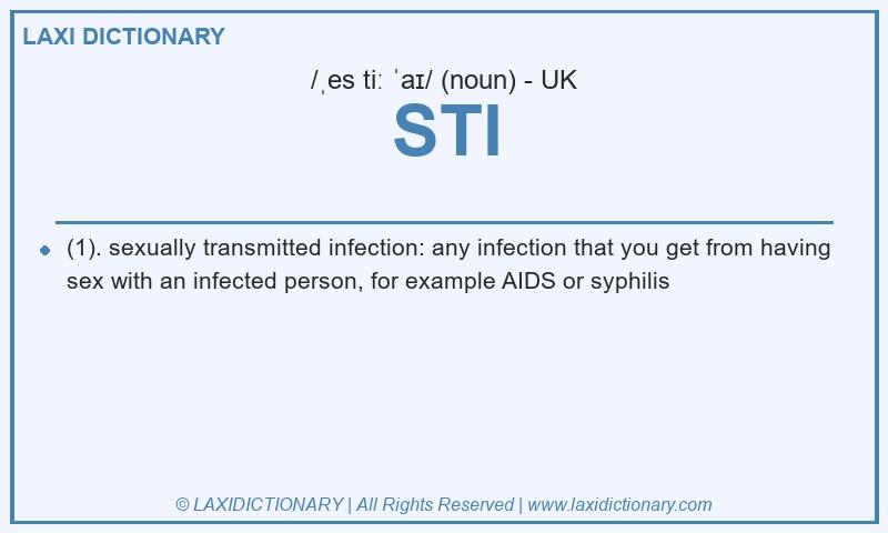 Definition STI in British English