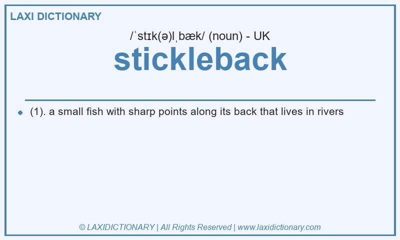 Definition stickleback in British English